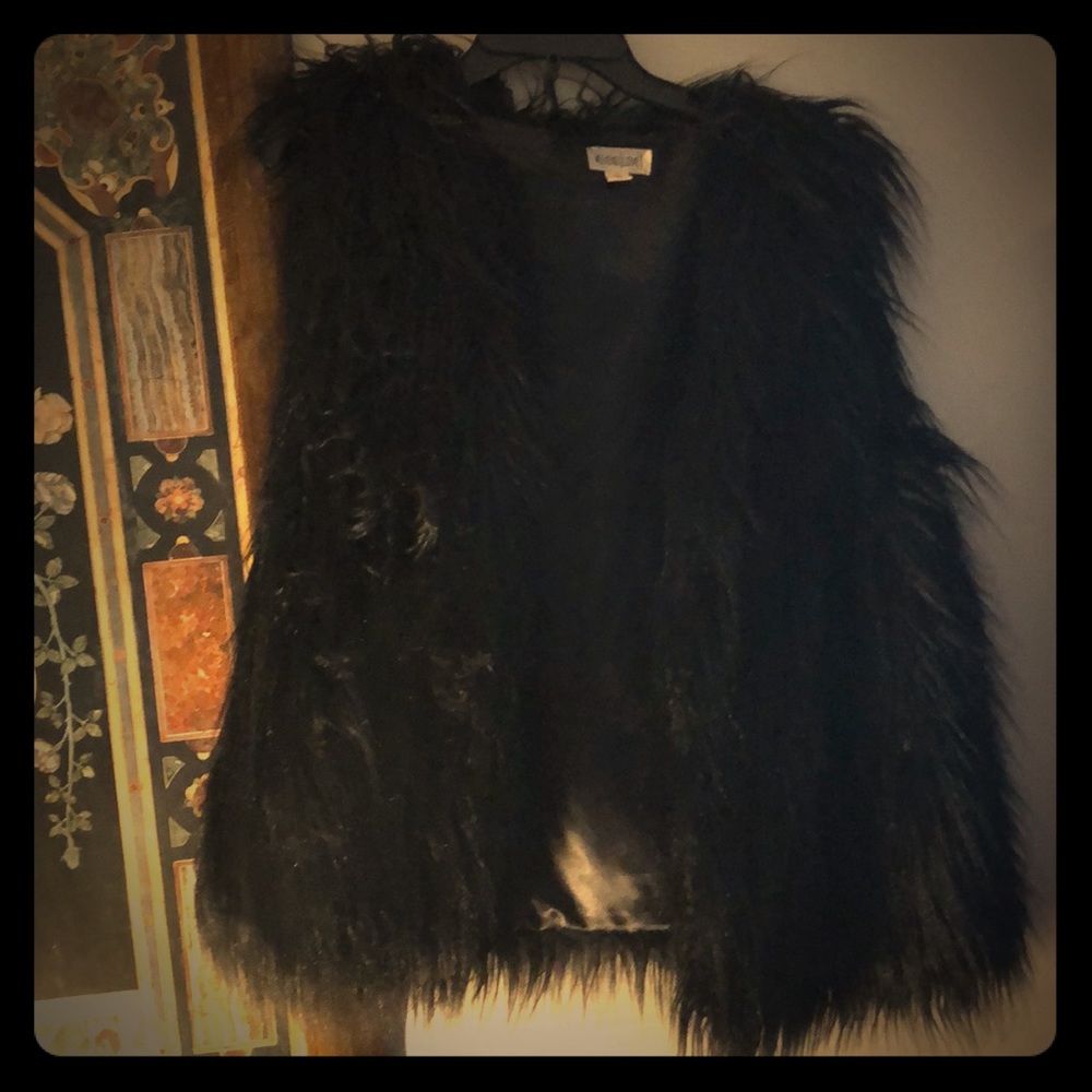 Black Fur Vest